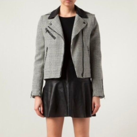RAG & BONE Wool and Leather Moto Jacket/best - Picture 3 of 15